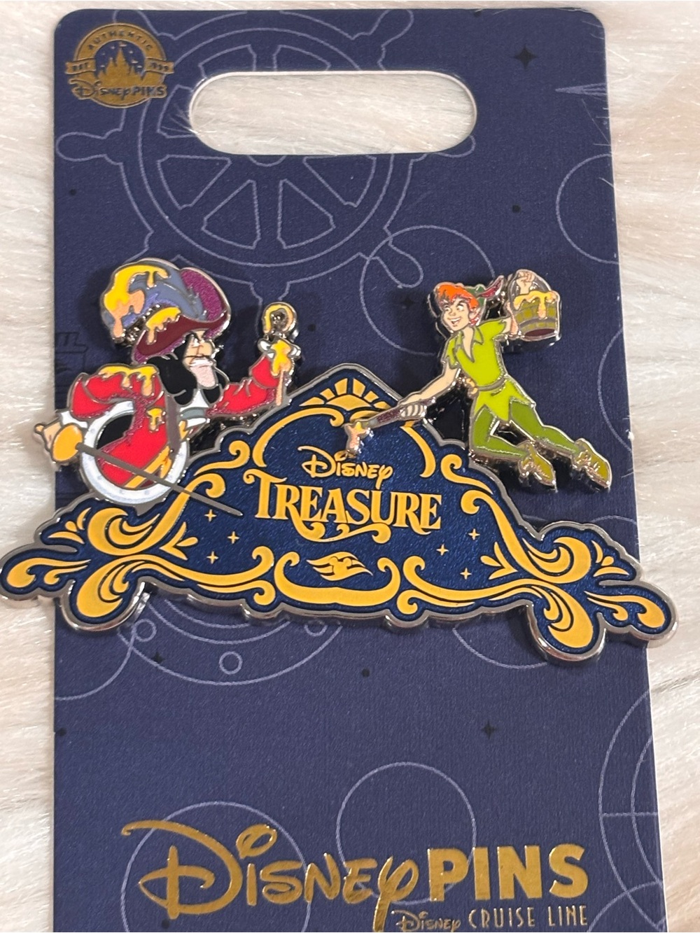 DISNEY CRUISE LINE DCL TREASURE Peter Pan & Captain Hook Ship Pin Stern - Picture 2 of 3